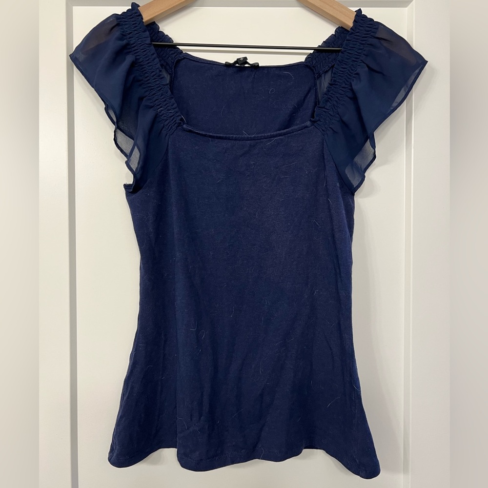 Express Ruffle Sleeve Top - Picture 4 of 10